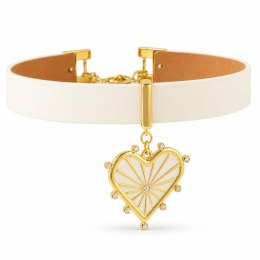 Colibra Biały choker z sercem z kolekcji Bella (C23/ZWE/04AU)