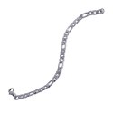 Colibra Bransoletka figaro prążki 21 cm(B22/MEN/42/1 STAL)