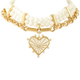 Colibra Choker z agatami i sercem z kolekcji Bella (C23/ZWE/05/1AU)