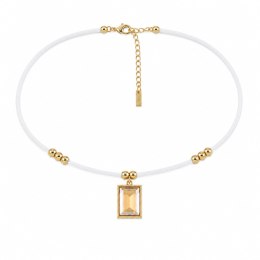 Colibra Biały choker z kryształem (C25/WIO/46AU)