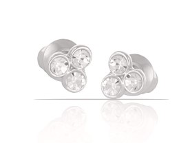 Colibra Delikatne kolczyki z kryształkami Preciosa z kolekcji Classic (P7695AG)