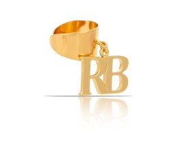 Colibra Klasyczna obrączka z literkami z kolekcji RB (R23/ZIM/23/2AU)