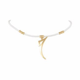 Colibra Biały kauczukowy choker z zawieszką (C25/JES/205AU)